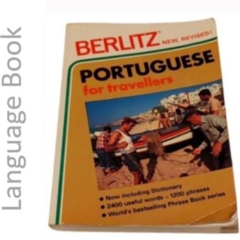 vintage Berlitz learn Portuguese pocket book adult non-fiction